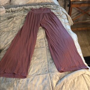 Athleta Wide Leg Pants in Mauve